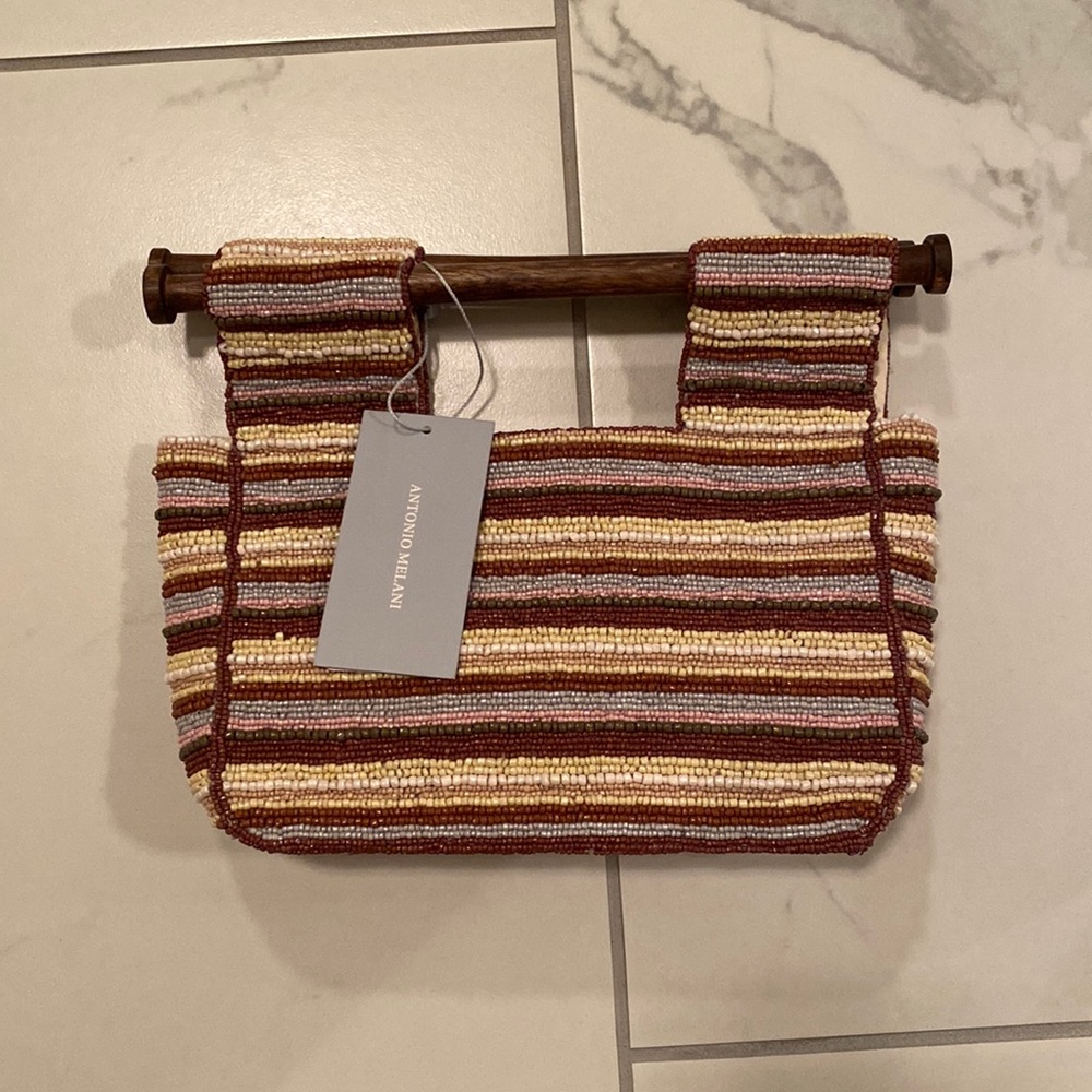 Antonio Melani Beaded Clutch in color Natural